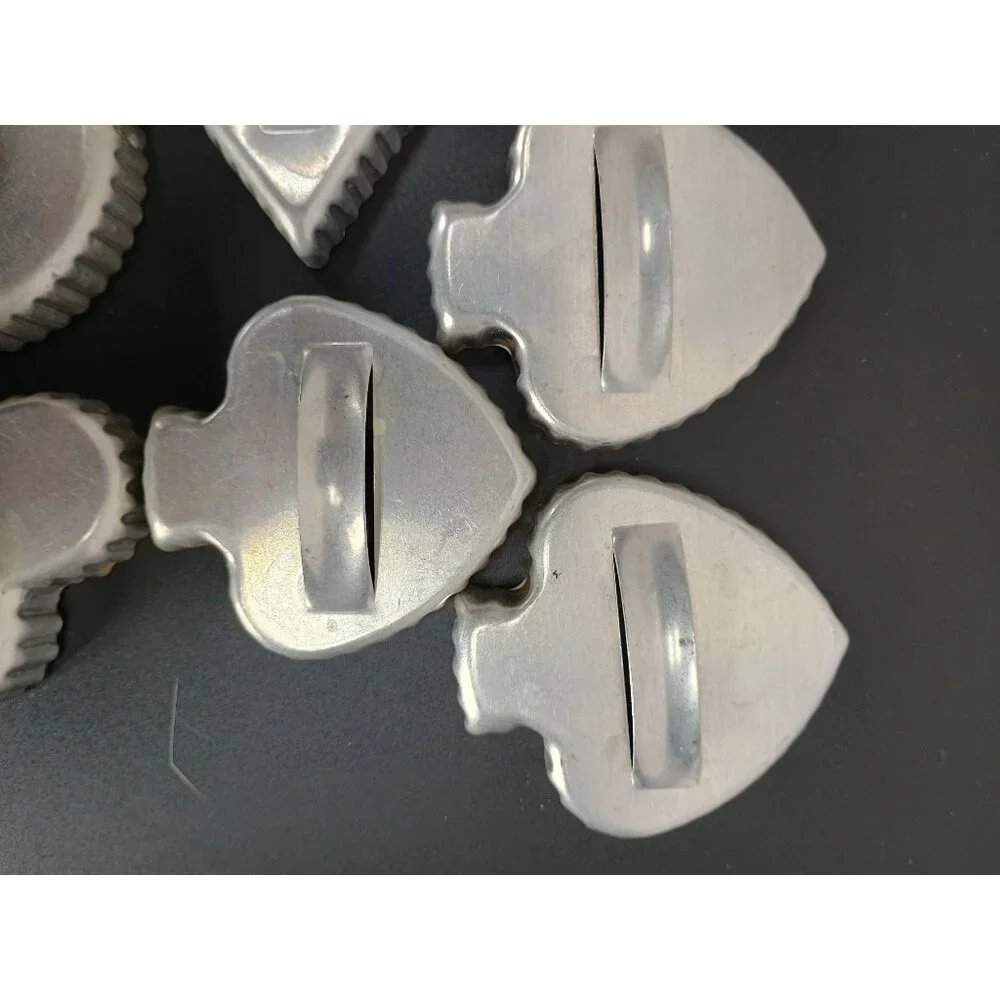 Vintage Aluminum Cookie Cutters Various Shapes Set‎ Of 12 Heart Star Tree Circle